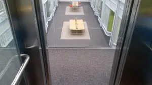 Cleaned commercial carpet